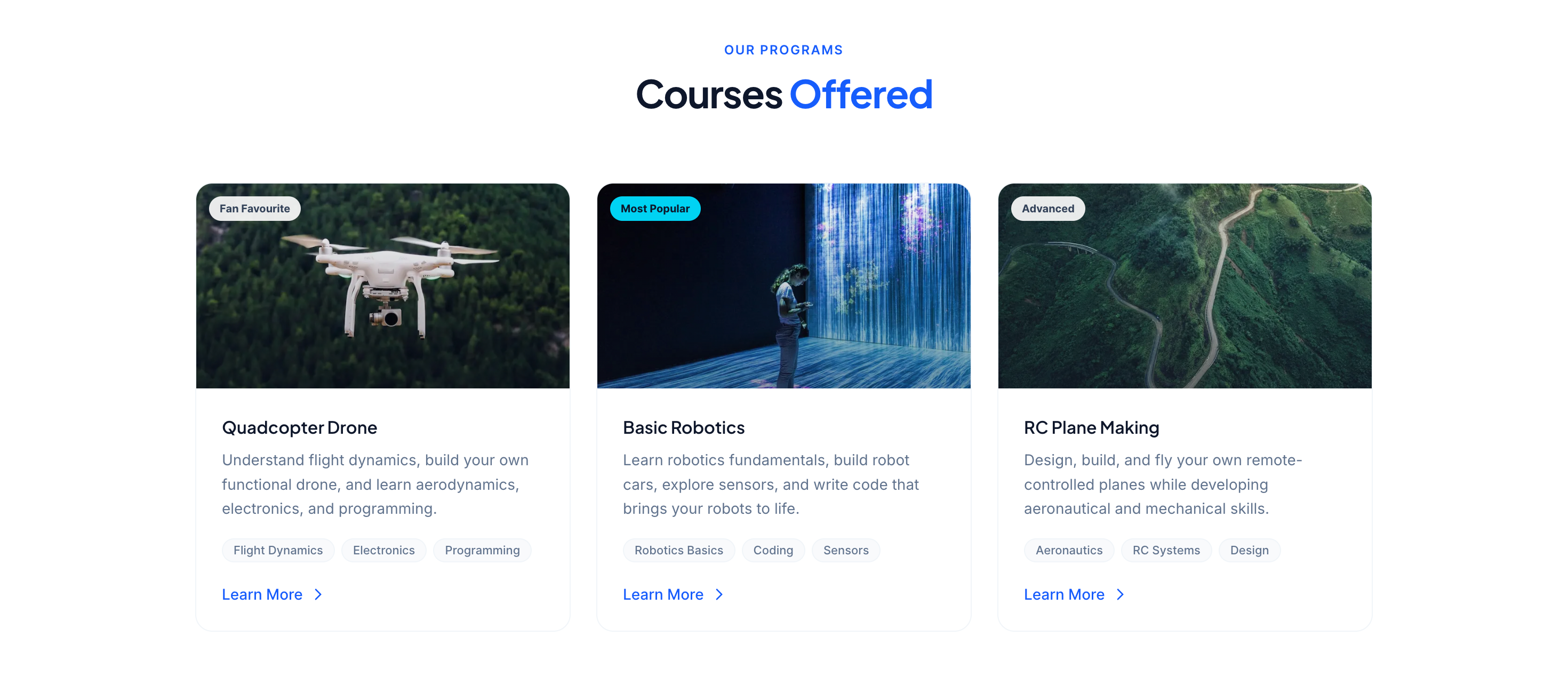 ROBOFLIGHT — Courses offered: Drone, Robotics, RC Plane
