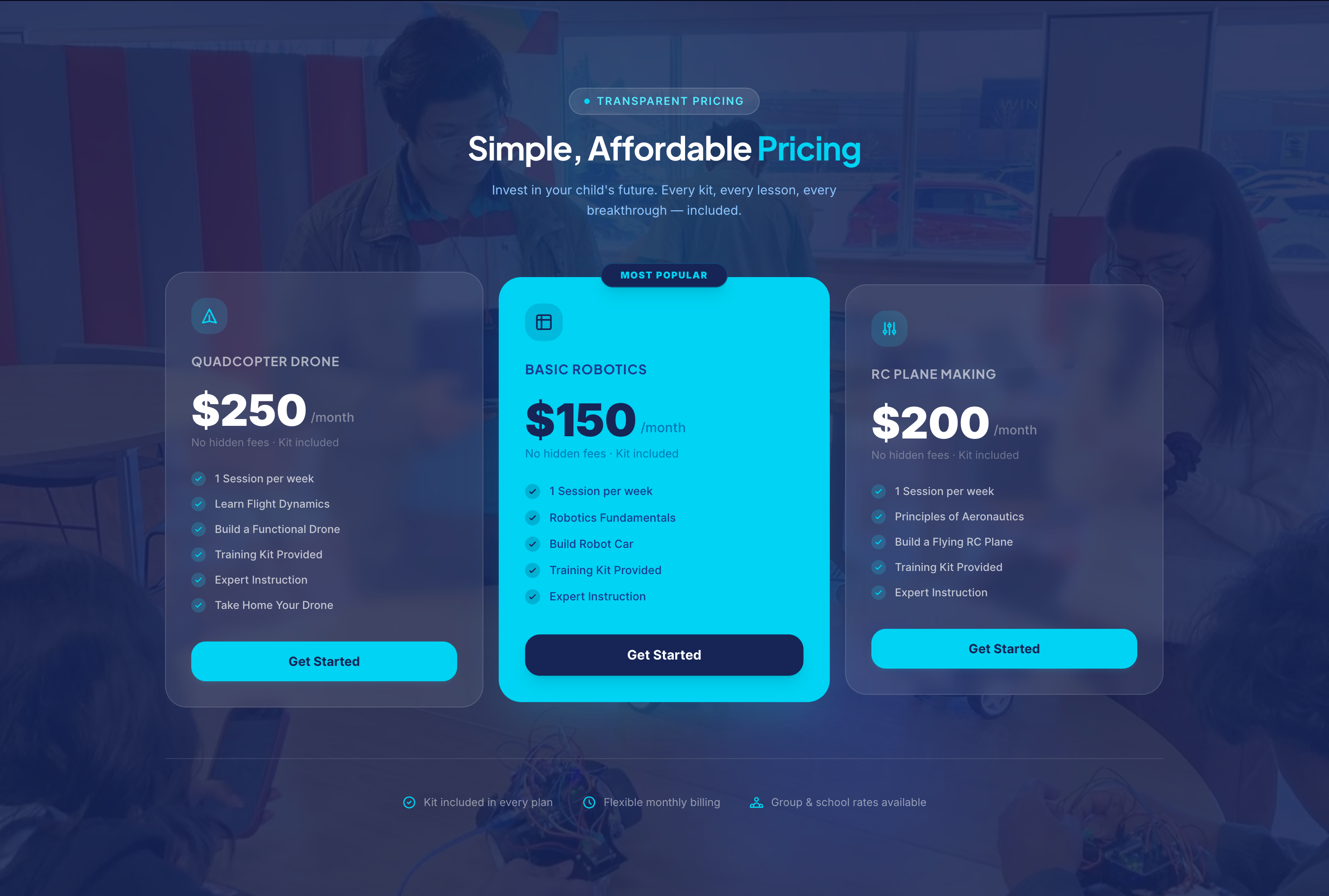 ROBOFLIGHT — Transparent pricing tiers